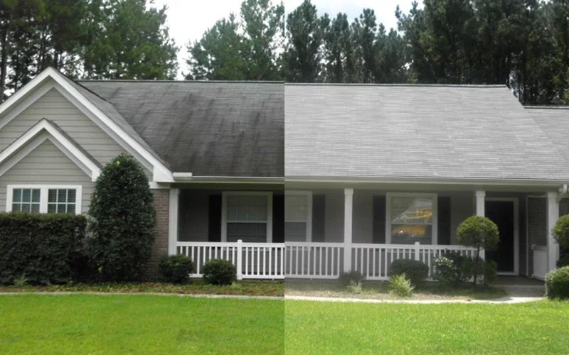 Power Wash Cleaning Roof